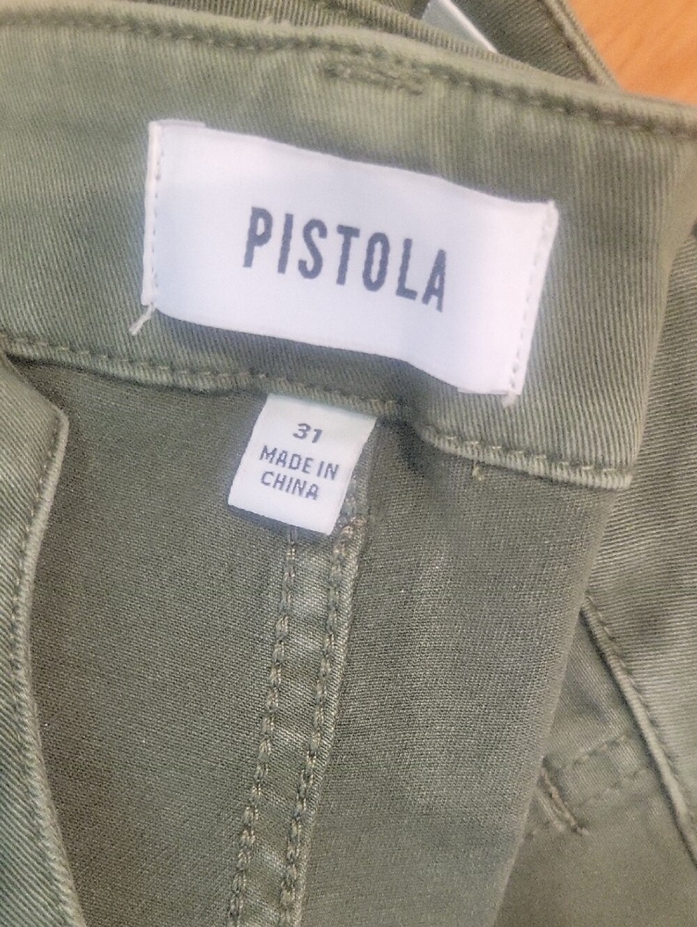 Pistola Wren Olive Green Wide-Leg Women’s Jeans - Picture 3 of 3